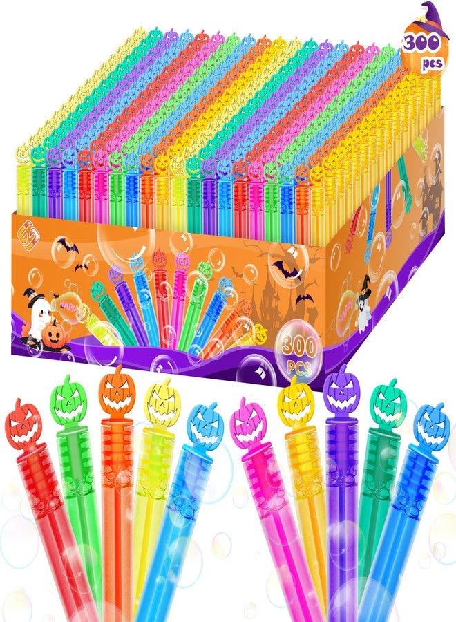 ZIRSENG 300 Piece Halloween Party Favor Bubbles, Halloween Bubble Wands Bulk for Kids Party Favor Supplies, Trick or Treat Goodie Bags, School Classroom Game Rewards, Halloween Miniatures - Image 1